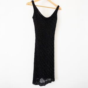 Carmen Marc Valvo beaded cowl neck dress Size: 4P